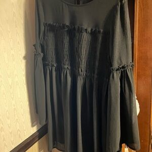 Love Riche Black Textured Dress